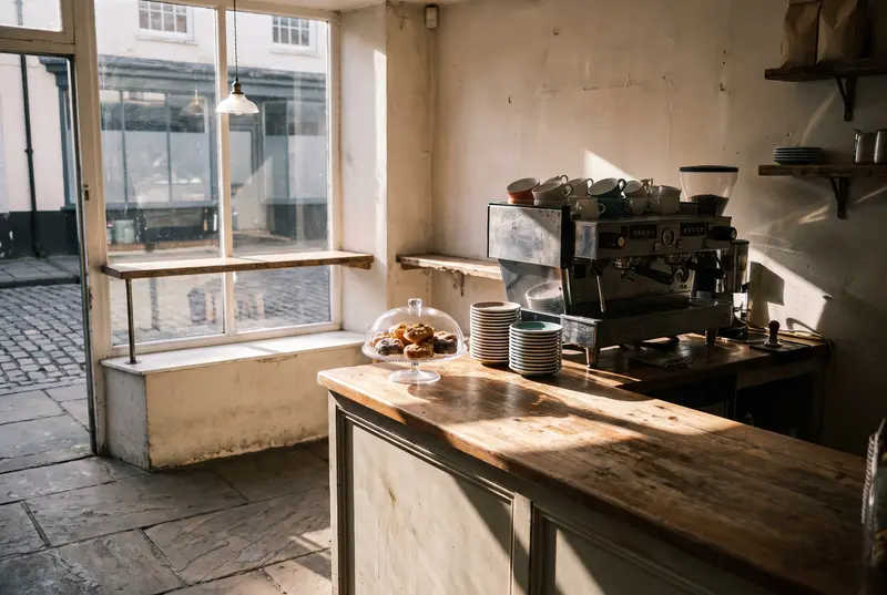 Counter of a small independent café